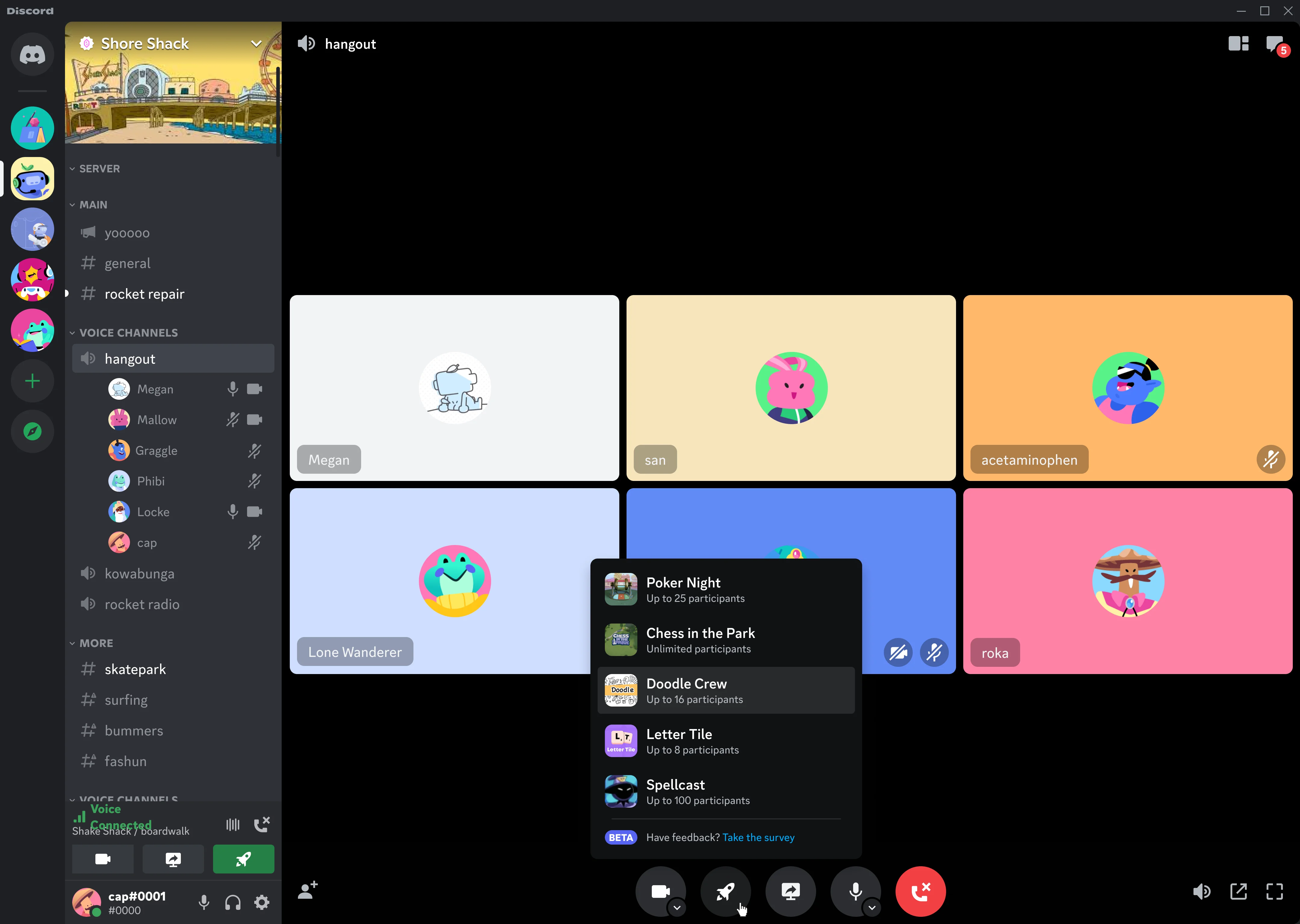 Activities launcher from control UI