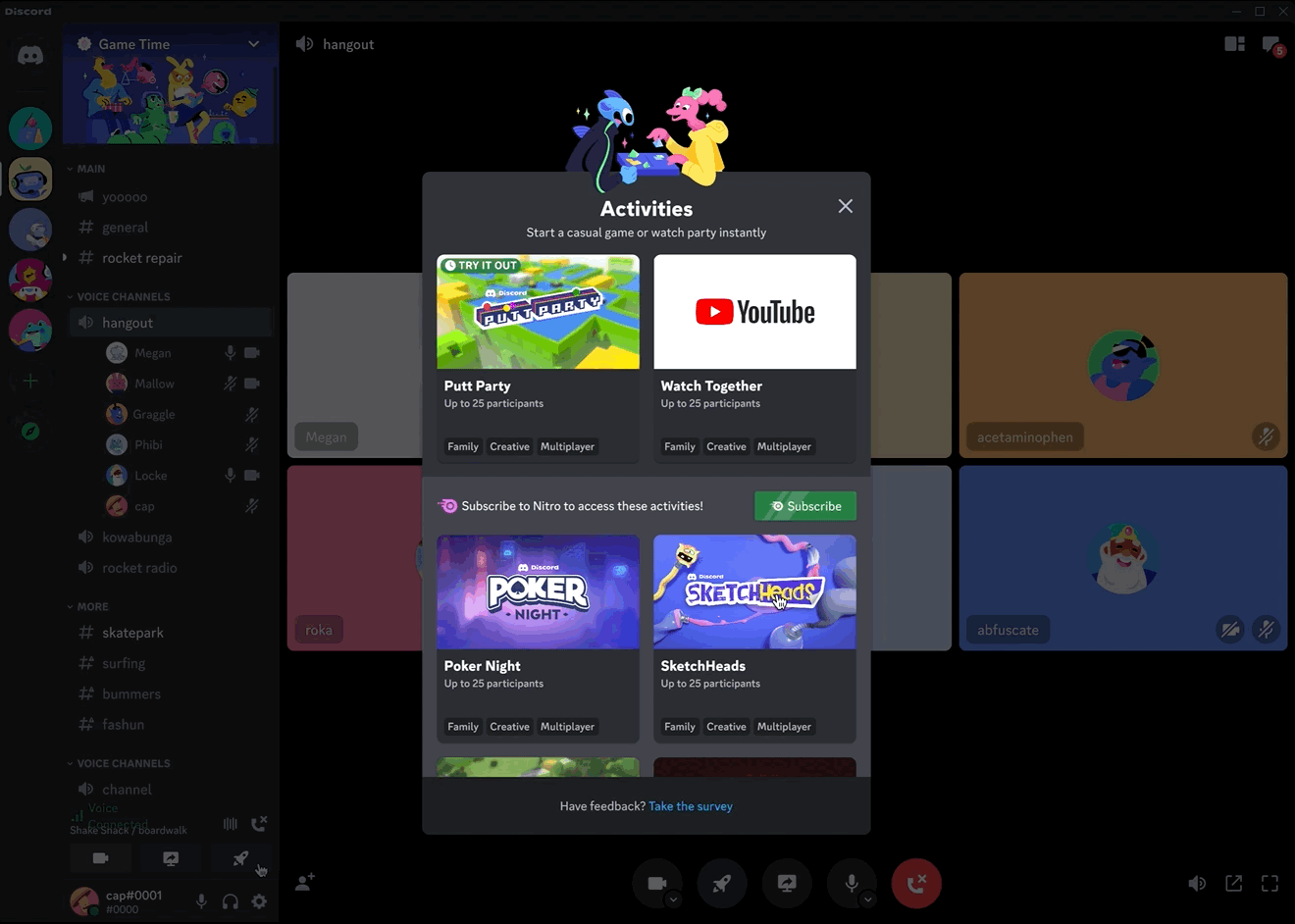 Discord Activities work example
