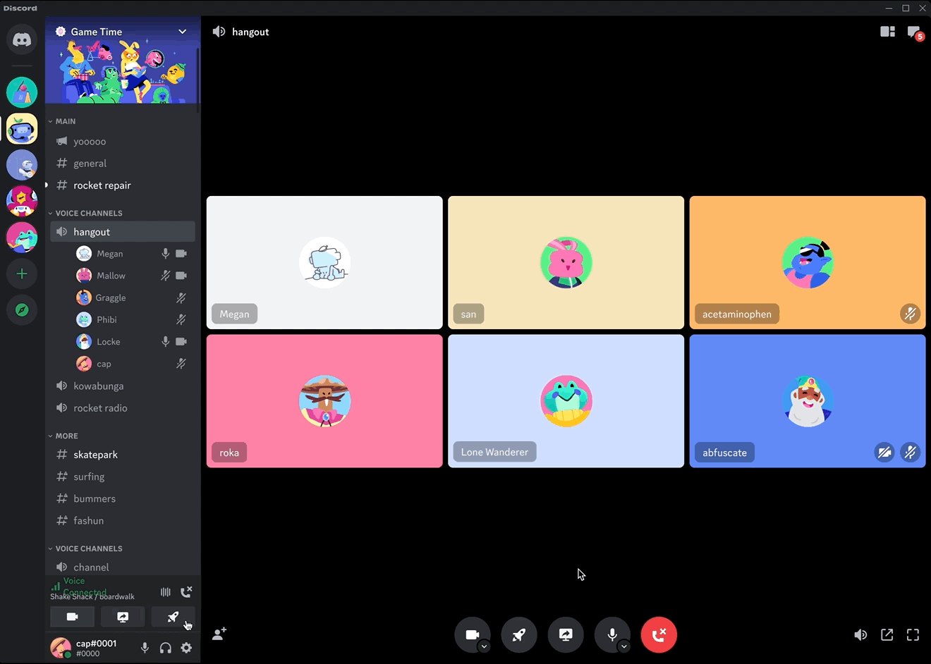 a gif showing the activity shelf opening and a game being selected.